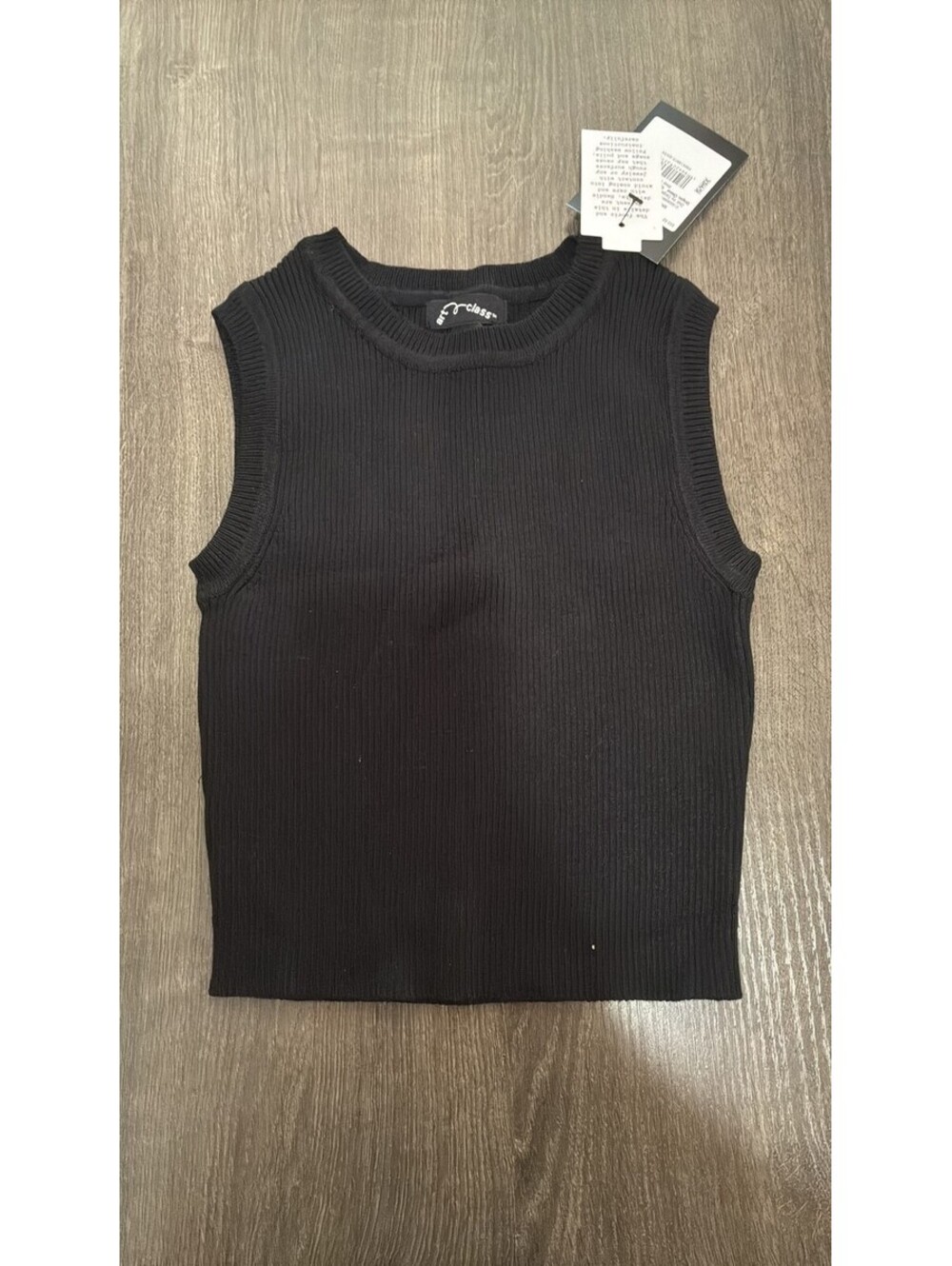 Art Class Girls' Black Ribbed Knit Sleeveless Tank Top - NWT - Picture 2 of 2